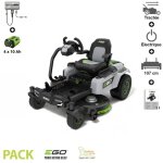 Pack tondeuse autoporte zt4201es, 4 moteurs brushless (22 cv), 4 batteries 10 ah et chargeur mural inclus ...