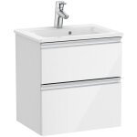 Roca - pack unik meuble bas compact avec 2 tiroirs + lavabo the gap couleur : blanc brillant - dimensions ...