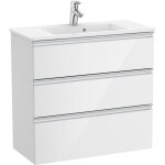 Pack unik meuble bas compact 3 tiroirs + lavabo the gap roca couleur : blanc brillant - dimensions : ...