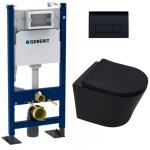Pack wc bati geberit + wc sans bride swiss aqua technologies + abattant softclose + plaque