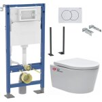 Pack wc b�ti - support autoportant geberit + wc sans bride swiss aqua technologies + plaque (satrimlessgebx ...