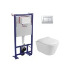 Swiss aqua technologies - pack wc bti - support autoportant, wc sans bride lucco avva, abattant softclose, ...