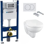 Pack wc bati - support geberit duofix + cuvette suspendue porcher sans bride + abattant ideal standard ...