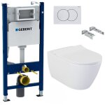 Pack wc bati - support geberit duofix + cuvette suspendue sans bride livea bello + abattant soft close ...