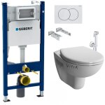 Pack wc bati - support geberit duofix + wc suspendu vitra normus + abattant softclose + douchette bidet ...