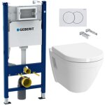 Pack wc bati - support geberit duofix + wc suspendu vitra s50 + abattant soft close + plaque blanche ...