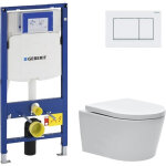 Pack wc bati - support geberit + cuvette swiss aqua technologies sans bride + plaque (gebsatrimless - ...