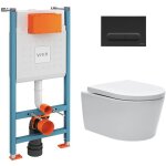 Vitra - pack wc bti - support v - fix core + wc sat sans bride et fixations invisibles + plaque noir ...