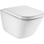 Roca - pack cuvette wc the gap suspendue sans bride - abattant frein chute - blanc