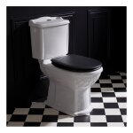 Godart - pack wc rtro  poser en cramique avec abattant noir