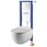 Pack wc suspendu bati siamp universel + cuvette sans bride ceres