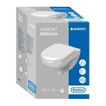 Geberit - pack wc suspendu renova 54cm, rimfree, abattant ralenti et dclipsable, blanc