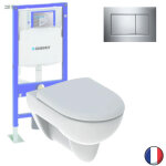 Pack wc suspendu geberit renova + bati support + plaque sigma30 blanc, chrom brillant