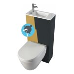 Godart - pack wc suspendu avec lave - mains intgr + abattant frein de chute