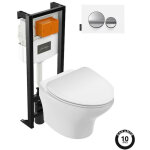 Jacob delafon - pack wc suspendu sans bride compact nouvelle vague + bâti - support + plaque chrome brillant ... Jacob delafon - pack wc suspendu sans bride compact nouvelle vague + bâti - support + plaque chrome brillant ...