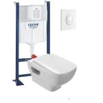 Jacob delafon - pack wc suspendu sans bride struktura + bati - support grohe + plaque start blanc Jacob delafon - pack wc suspendu sans bride struktura + bati - support grohe + plaque start blanc