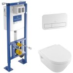 Villeroy&boch - pack wc suspendu sans bride villeroy et boch architectura + abattant + plaque + bâti Villeroy&boch - pack wc suspendu sans bride villeroy et boch architectura + abattant + plaque + bâti