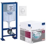 Villeroy&boch - pack wc suspendu sans bride villeroy et boch subway 2. 0 + abattant + plaque blanche ...