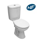 Pack wc  poser zambak + abattant fermeture classique + kit de chasse double bouton (zambak) - serel