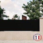 Packit - cl�ture aluminium 3 lames mod�le plein en kit dimensions l. 2107 mm (poteaux compris) x h. 660 ...