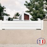 Packit - cl�ture pvc persienne 3 lames en kit dimensions l. 2100 mm (poteaux compris) x h. 440 mm couleurs ...