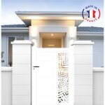 Packit - portillon aluminium d�coupe laser en kit dimensions l. 1000 (entre piliers) x h. 1500 mm couleurs ...