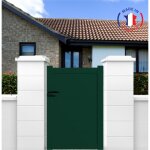 Packit - portillon aluminium mod�le plein en kit dimensions l. 1000 (entre piliers) x h. 1700 mm couleurs ...