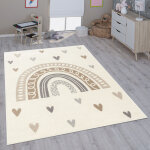Paco home - tapis pour enfant chambre d'enfant fille gar�on diff�rents motifs et tailles 80x150 cm, beige ...
