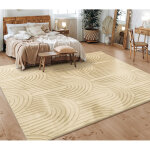 Paco home - tapis salon chambre adulte poils ras scandinave motif boho motif geometrique 120x160 cm, ...
