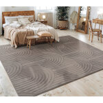 Paco home - tapis salon chambre adulte poils ras scandinave motif boho motif geometrique 80x150 cm, gris ...
