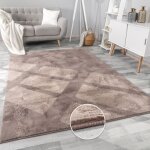Paco home - tapis salon en fausse fourrure pelucheux hautes m�ches doux plusieurs couleurs 120x170 cm, ...