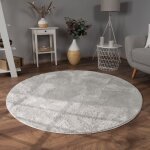 Tapis salon en fausse fourrure pelucheux hautes m�ches doux plusieurs couleurs gris, 60x90 cm - paco ...