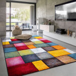 Paco home - tapis de salon poils ras moderne motif geometrique 3d 80x150 cm, multicolore Paco home - tapis de salon poils ras moderne motif geometrique 3d 80x150 cm, multicolore