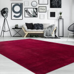 Paco home - tapis moderne salon à poils courts lavable doux uni effet fourrure antidérapant rouge, 200 ... Paco home - tapis moderne salon à poils courts lavable doux uni effet fourrure antidérapant rouge, 200 ...