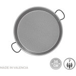 Po�le � paella en acier poli pour induction et vitroc�ramique �36cm (7 personnes). vaello