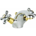 Paffoni - robinet lavabo double levier bec 114 mm couleur or chrome iris irv075co chrom� - or - iris ...