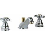 Paffoni - robinet de lavabo  trois trous de couleur chrome - or avec bec bas iris irv058co chrom - ...