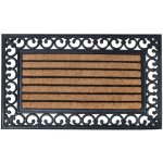 Esschert design - paillasson en caoutchouc et coco 75, 5 x 45, 5 cm