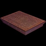 Mea - paillasson encastrable en smc, dimensions 60x40x8 cm, avec grille caillebotis en acier galvanis ...
