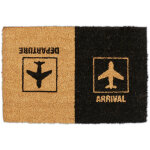Paillasson fibre de coco 'arrival departure', tapis, motif avion, intérieur & extérieur, 40x60 cm, nature ... Paillasson fibre de coco 'arrival departure', tapis, motif avion, intérieur & extérieur, 40x60 cm, nature ...