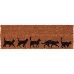 Best for boots - paillasson � imprim� chats en fibre de coco - marron / noir - l 75, 1 x l 25, 5 cm - ...