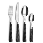 Paille noir - mnagre 24 pices