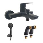 Paini france - mitigeur bain douche mural paini ruby + minikit douchette 3 jets rond ruby + colonnettes ...