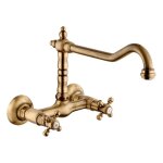 Paini france robinetterie - m�langeur d'�vier mural tiffany r�tro vieux bronze