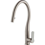 Paini france robinetterie - mitigeur de cuisine  douchette extractible cygne finition chrom pvd gris ...