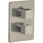 Paini france robinetterie - mitigeur douche carr encastre thermostatique + box pvd gris acier