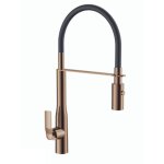 Paini france - paini mitigeur cuisine addict bec haut gold rose douchette extractible Paini france - paini mitigeur cuisine addict bec haut gold rose douchette extractible