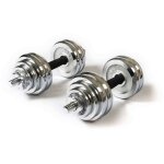 Keboo - paire de 2 haltres rglables 10 kg 2 en 1 de serie 300 4 disques 1 kg et 4 disques 1, 25 kg