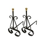 Iperbriko - paire de chenets de chemin�e 31x17x30h cm ivrea