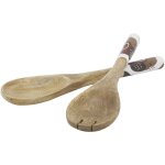 Paire de couverts  salade arty en manguier et rsine